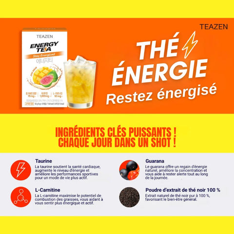 TEAZEN Energy Tea Triple Boost – Guarana – 10 sticks