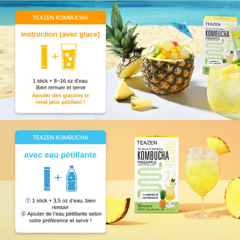 TEAZEN Kombucha Ananas – 10 sachets