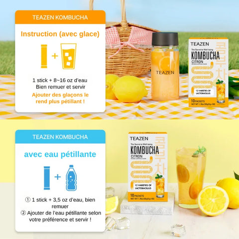 TEAZEN Kombucha Yuzu Coréen – 10 sachets