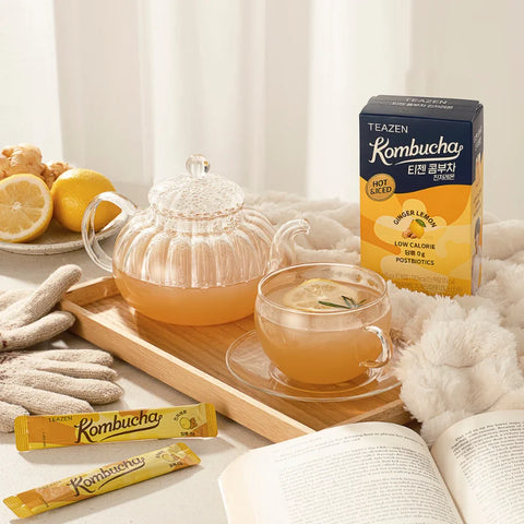 TEAZEN Kombucha Citron Gingembre – 10 sticks