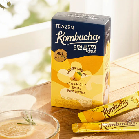 TEAZEN Kombucha Citron Gingembre – 10 sticks