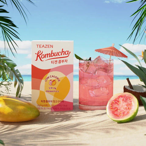 TEAZEN Kombucha Mangue Goyave – 10 sachets