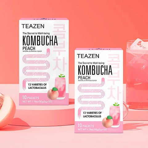 TEAZEN Kombucha Pêche – 10 sachets